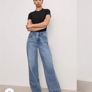 Good American Light Blue Wide Leg Jean